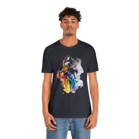 Rainbow Belly Dancer's Pose - Short Sleeve Tee